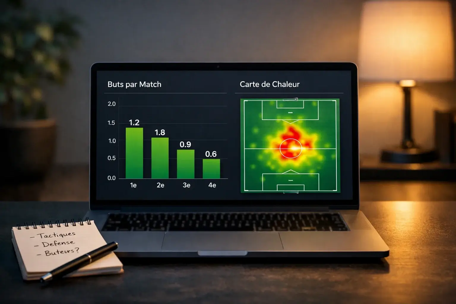 Analyse de match de football avec statistiques et données